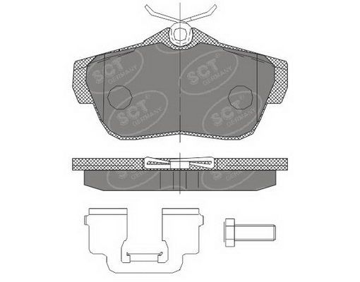 SCT GERMANY Комплект тормозных колодок, дисковый тормоз SP 460 PR